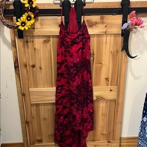 Element Red and Black High Low Dress